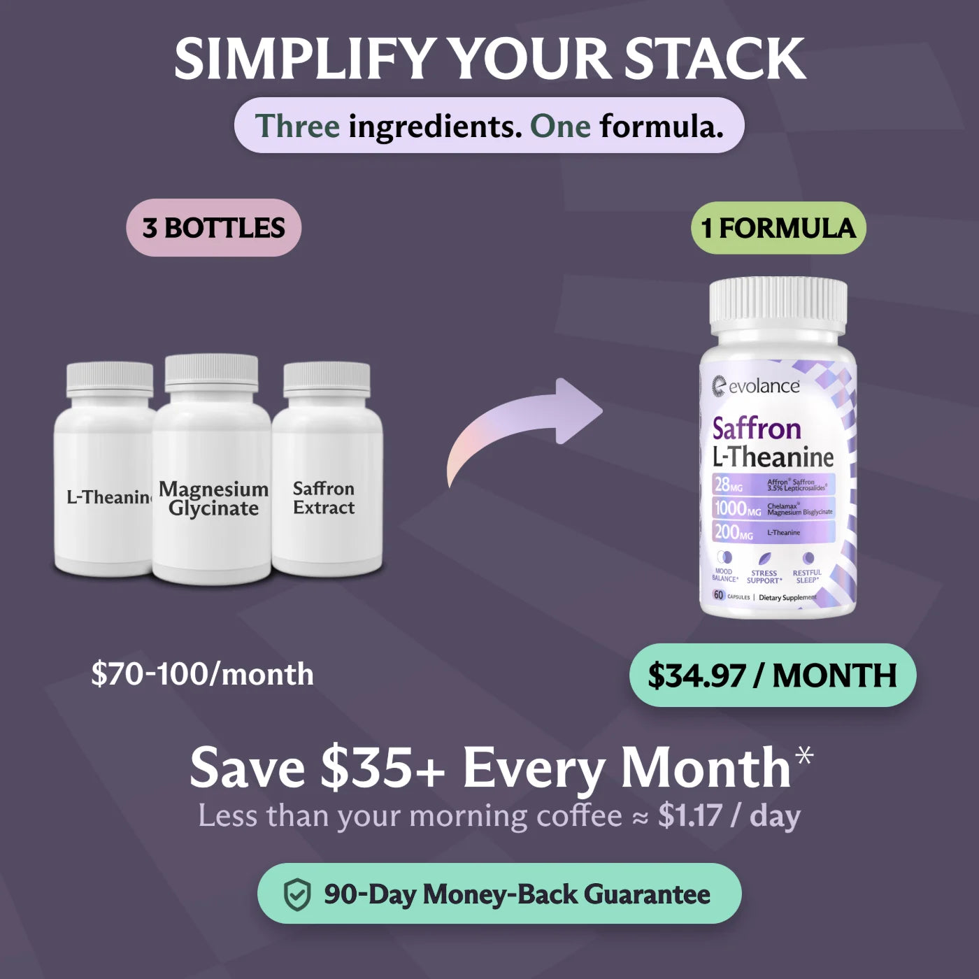Simplify your stack — three bottles become one formula